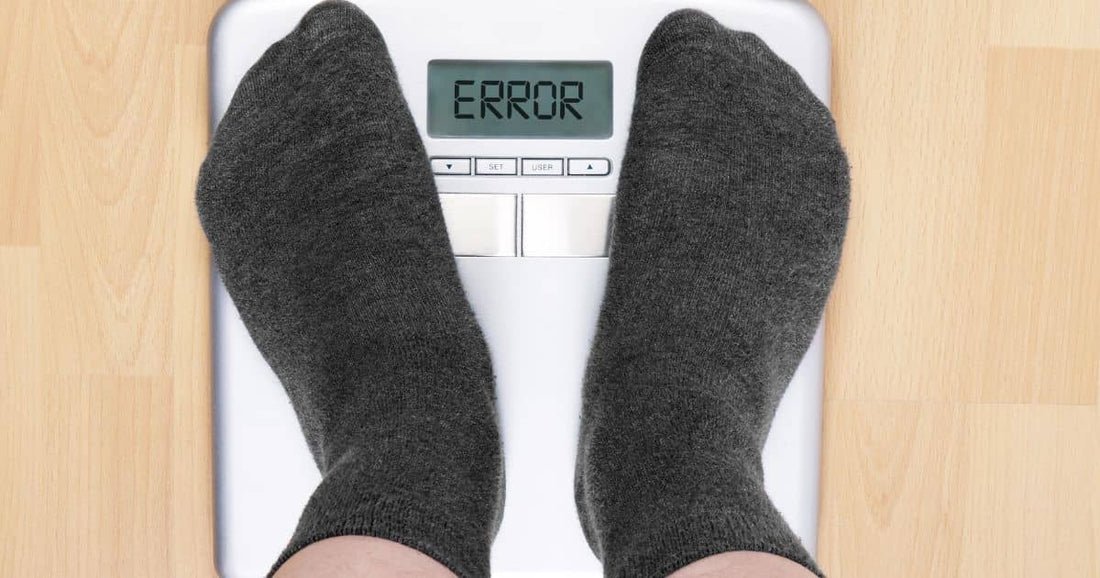 Fehlanzeige auf Waage beim Abnehmen