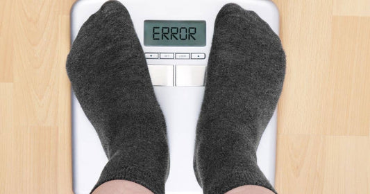 Fehlanzeige auf Waage beim Abnehmen